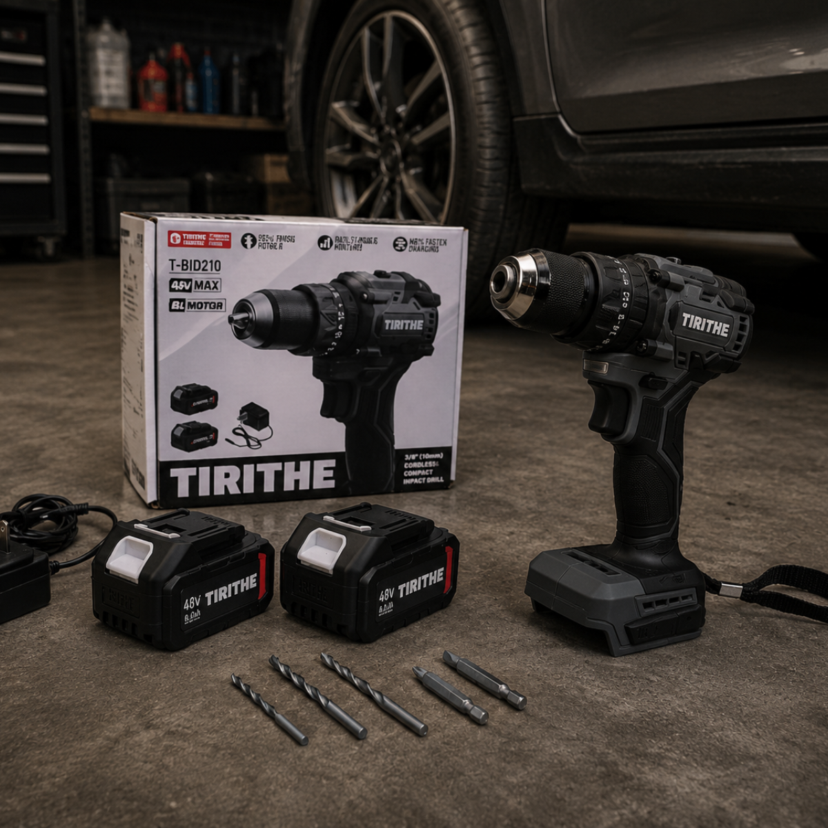 Kit Taladro y Atornillador Profesional Stormer + REGALO: 2 Baterías de Repuesto y Kit de Brocas