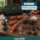 Aparador de Césped Eléctrico Inalámbrico BiVolt 900W Desmontable + REGALO: 2 Baterías + Bolsa Multiuso