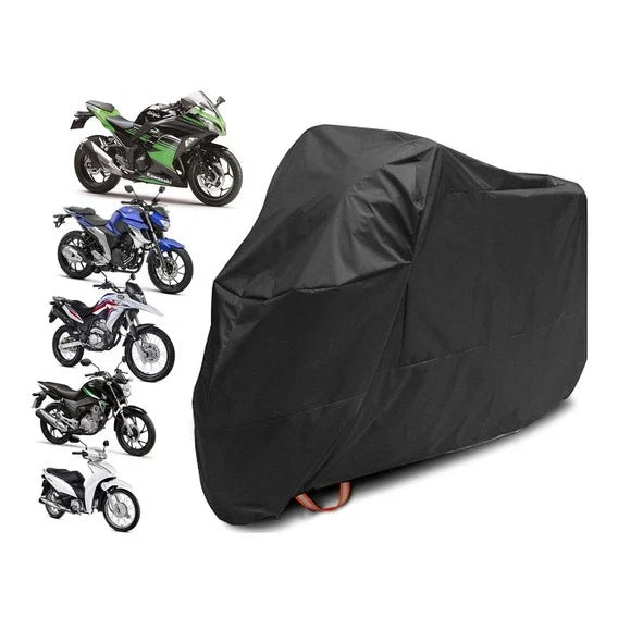 Funda Para Cubrir Moto 100% Cuero Impermeable Forrada – Protección Contra Sol, Lluvia, Granizo y Rayones